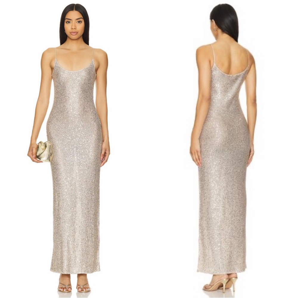 Lovers and Friends Rossa Maxi Dress in Champagne